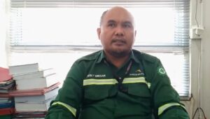 Kepala Teknik Tambang (KTT) PT MBL, Wesly Siregar, S.T., M.T., saat memberikan klarifikasi terkait insiden fatality di area operasional perusahaan. Minggu (29/3/2026) Reporter: M Sarwani