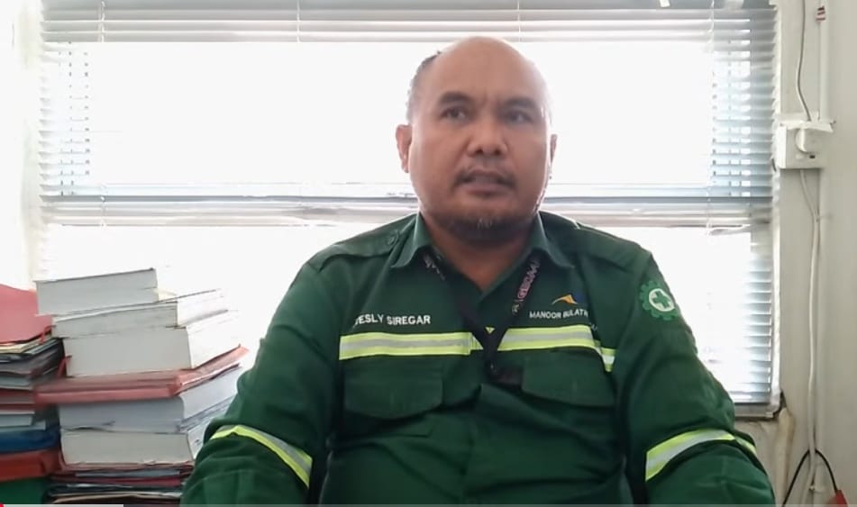 Kepala Teknik Tambang (KTT) PT MBL, Wesly Siregar, S.T., M.T., saat memberikan klarifikasi terkait insiden fatality di area operasional perusahaan. Minggu (29/3/2026) Reporter: M Sarwani